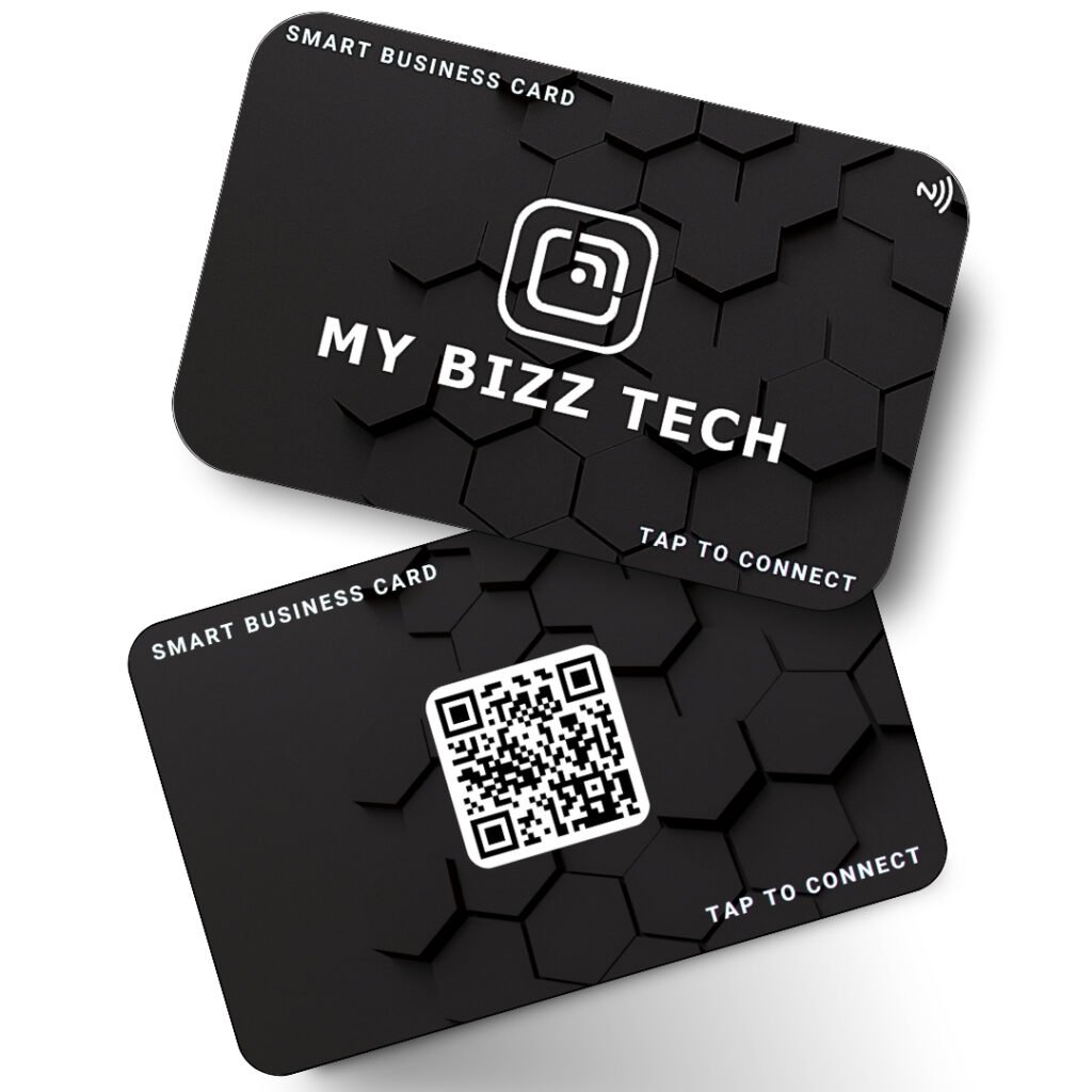 Smart Business Card - Black Hexagon PVC Card