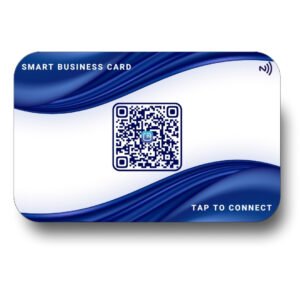 Smart Business Card - Blue Wave PVC Card 3 Blue wave back - Smart Business Card