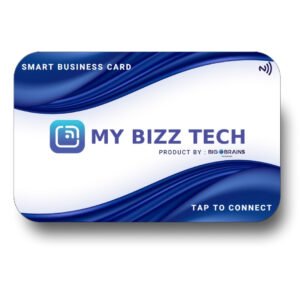 Smart Business Card - Blue Wave PVC Card 2 Blue wave front - Smart Business Card