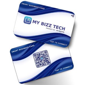 Smart Business Card - Blue Wave PVC Card 1 Blue wave product mockup - Smart Business Card