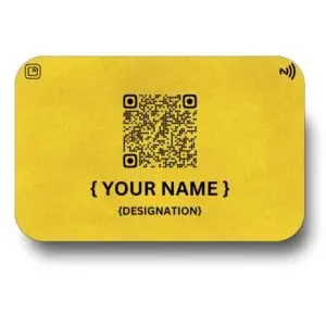 Golden Metal Smart Business Card 3 Golden Metalic Card Back - Smart Business Card