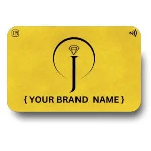 Golden Metal Smart Business Card 2 Golden Metalic Card Front - Smart Business Card