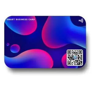 Gradient bubble Back - Smart Business Card