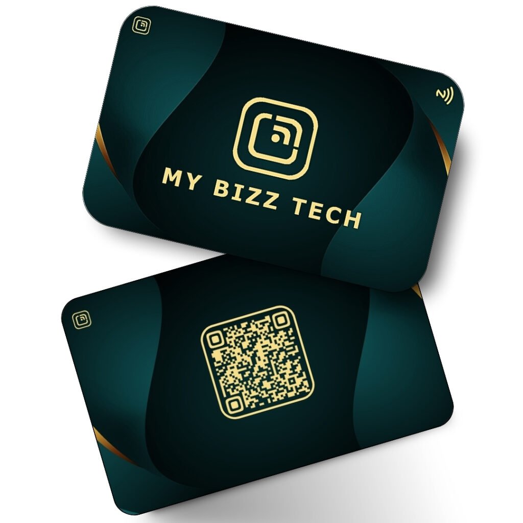 Smart Business Card - Green Golden Wave PVC Card