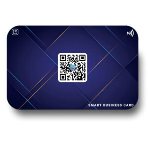 Smart Business Card - Blue Square PVC Card 3 blue square back product - Smart Business Card