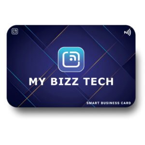 Smart Business Card - Blue Square PVC Card 2 blue square front product - Smart Business Card