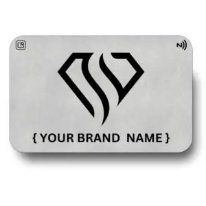 Silver Metal Smart Business Card 2 silver Metalic Card Front - Smart Business Card