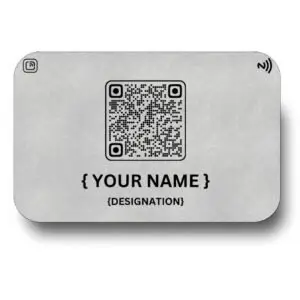 Silver Metal Smart Business Card 3 silver Metalic Card back - Smart Business Card